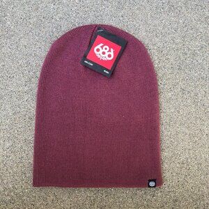 686 Standard Roll Up Beanie NWT Crushed Berry Ribbed Knit Hat Cap Purple​
